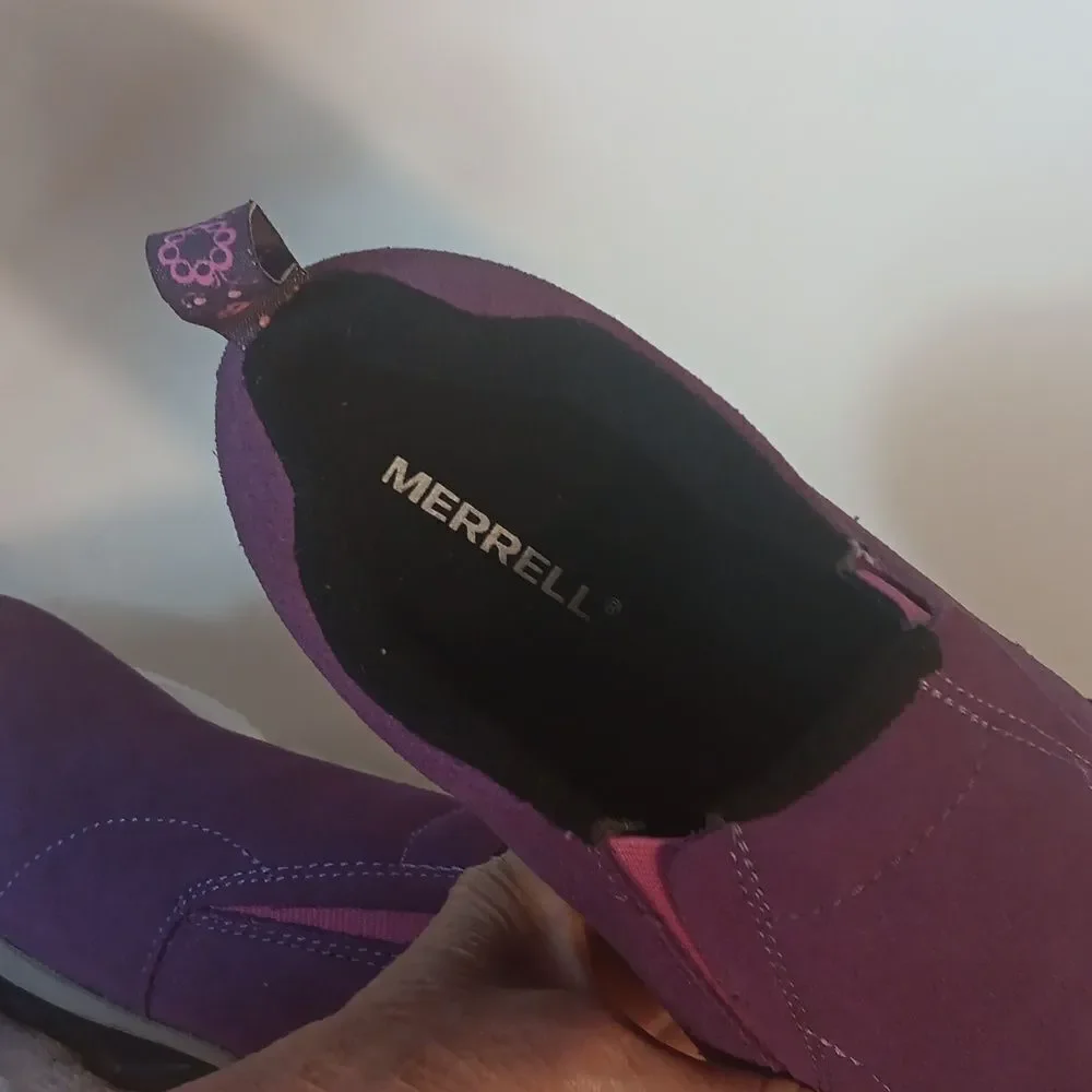 Merrell Kid's Purple Jungle Moc Frosty Waterproof Unisex Slip-On Shoes